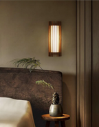 “ZenAura Wabi-Sabi Applique” – Applique LED in Noce Retro Giapponese