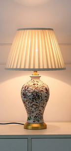 AmeriArt Lampada da Tavolo in Ceramica Dipinta a Mano