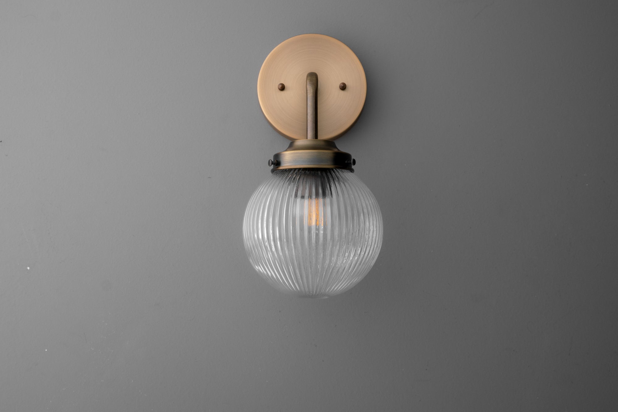 Applique da Parete in Vetro per Illuminazione Industriale per Soggiorno