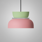 Lampada a sospensione a cupola a doppio tono in lega di zinco nordica LED 1 luce