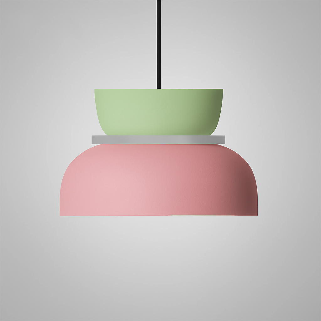 Lampada a sospensione a cupola a doppio tono in lega di zinco nordica LED 1 luce