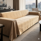 Coperta di Lusso in Unico Pezzo per Divano con Texture Architettonica