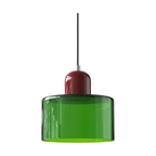 Lampada a sospensione in vetro – Elegante lampada cilindrica per ambienti accoglienti