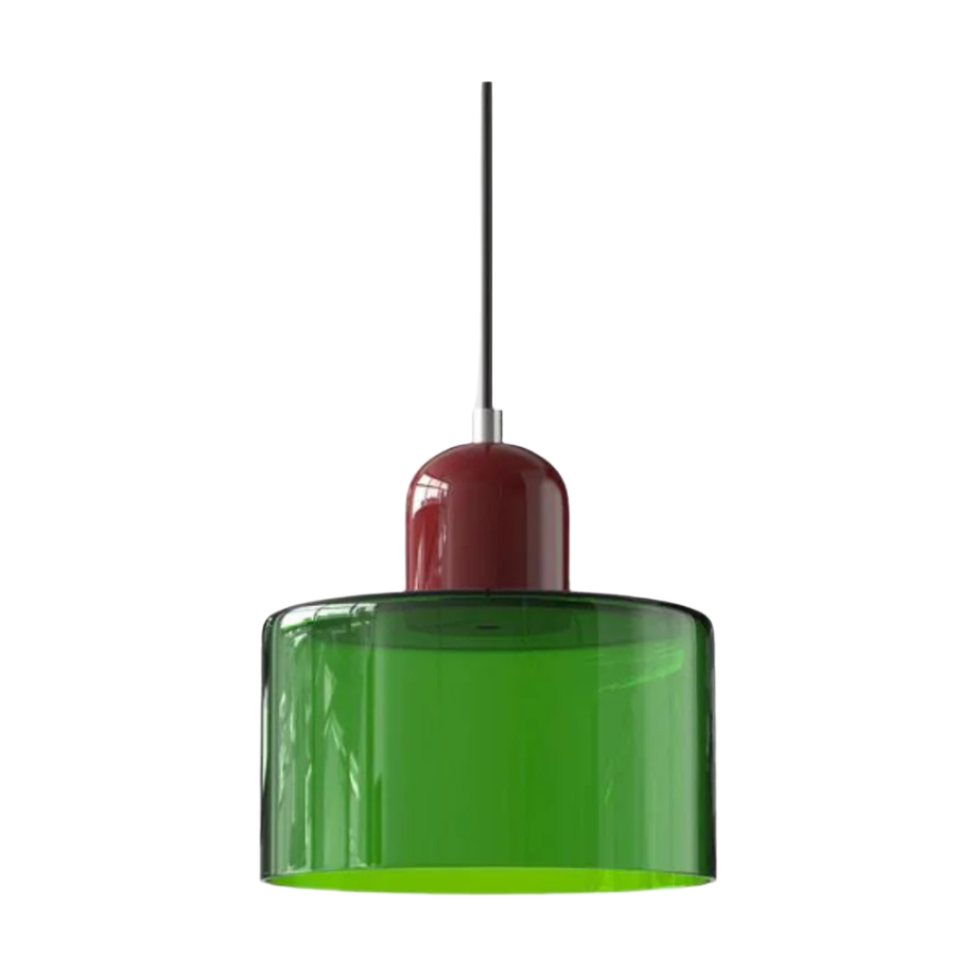Lampada a sospensione in vetro – Elegante lampada cilindrica per ambienti accoglienti