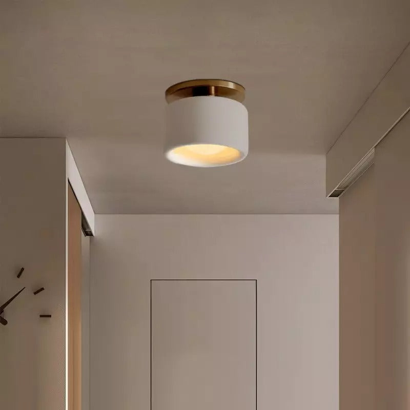 Lampada da soffitto a tamburo in porcellana