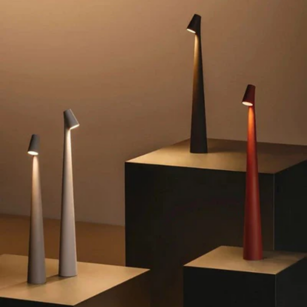 Nordico - Lampada da Tavolo LED Minimalista Scandinava Senza Fili