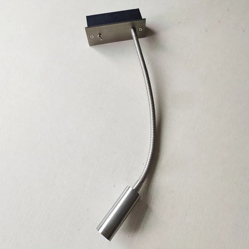 Lampada da lettura a muro LED regolabile, spotlight flessibile da comodino
