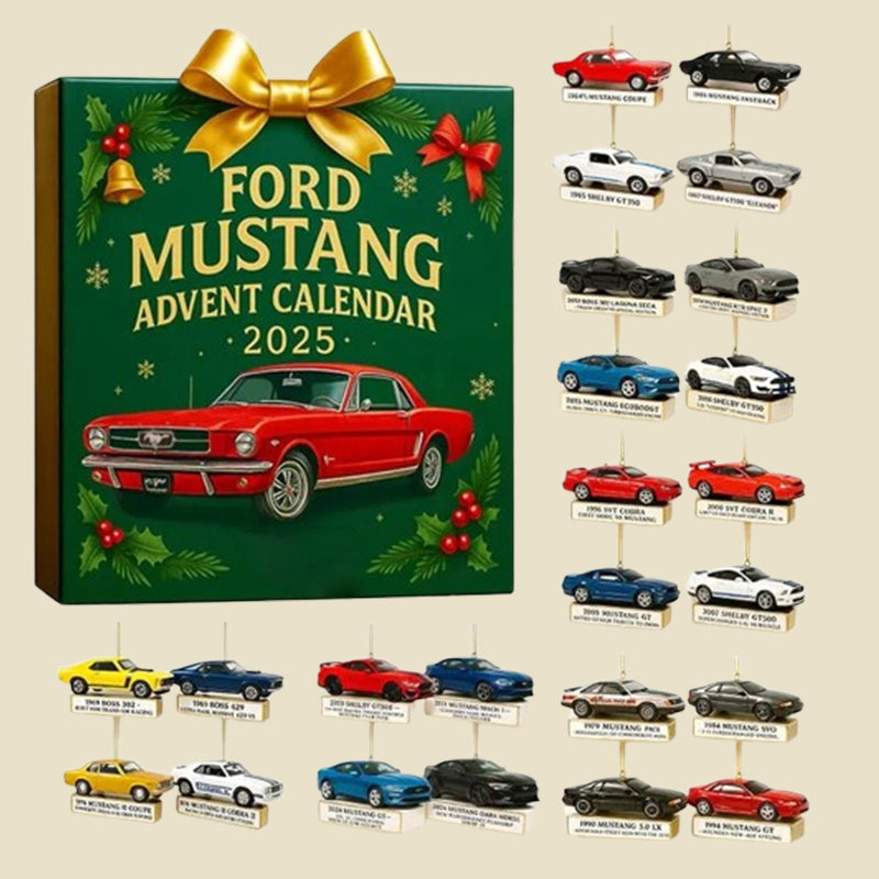 MustangMerry | Calendario dell'Avvento Ford Mustang 2025 Conto alla rovescia festivo