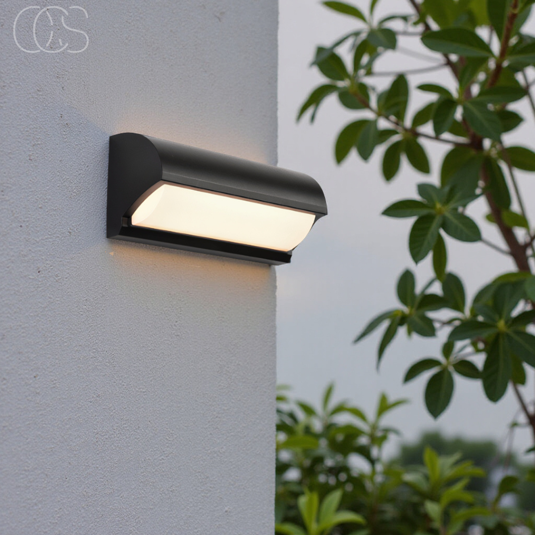 OCS - Lampada da Parete LED Nera per Esterni