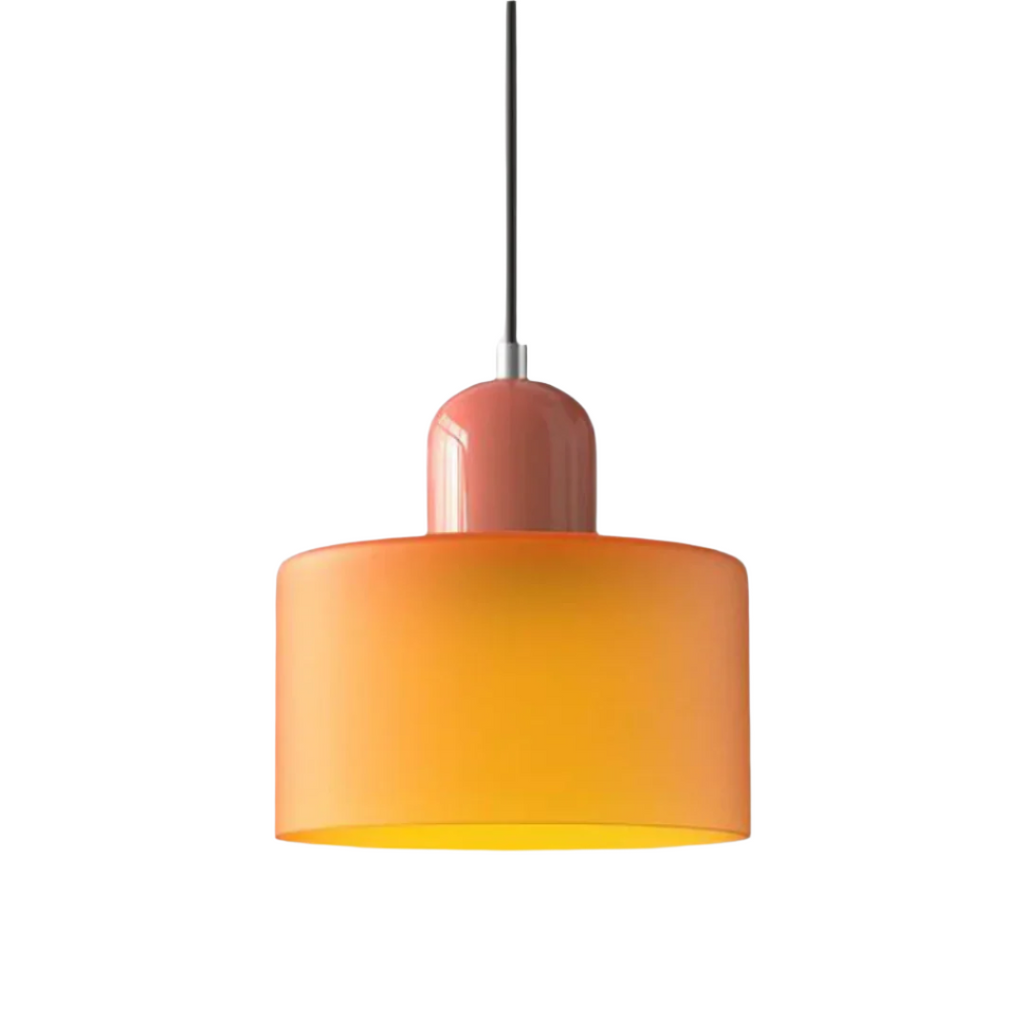 Lampada a sospensione in vetro – Elegante lampada cilindrica per ambienti accoglienti