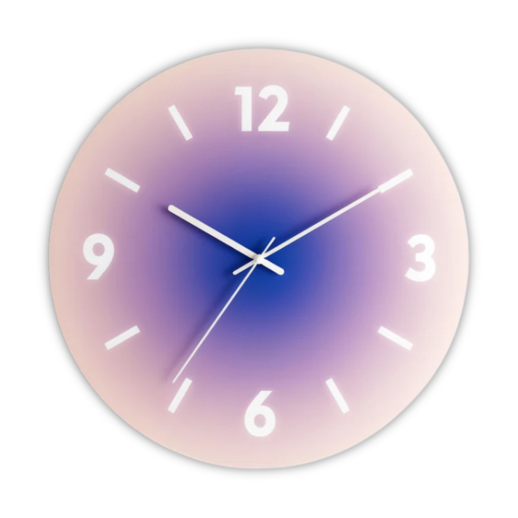Tramonto - Orologio da Parete Design in Vetro