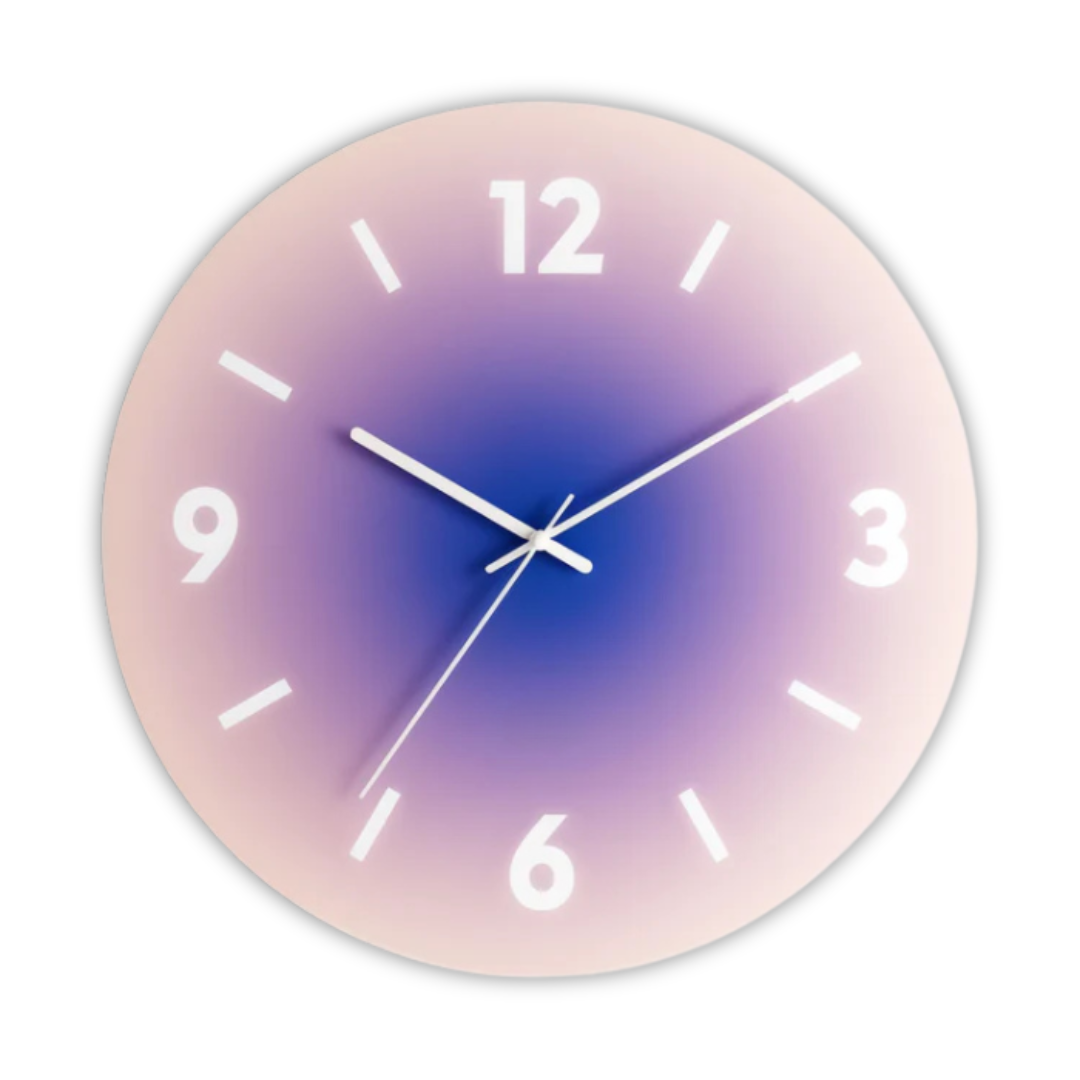 Tramonto - Orologio da Parete Design in Vetro