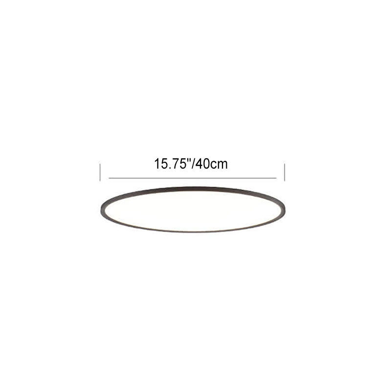 Lampada da soffitto LED a incasso con paralume rotondo in acrilico e alluminio, stile moderno minimalista per soggiorno