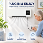 Condizionatore e Riscaldamento 2-in-1 – Condizionatore a Parete con Telecomando