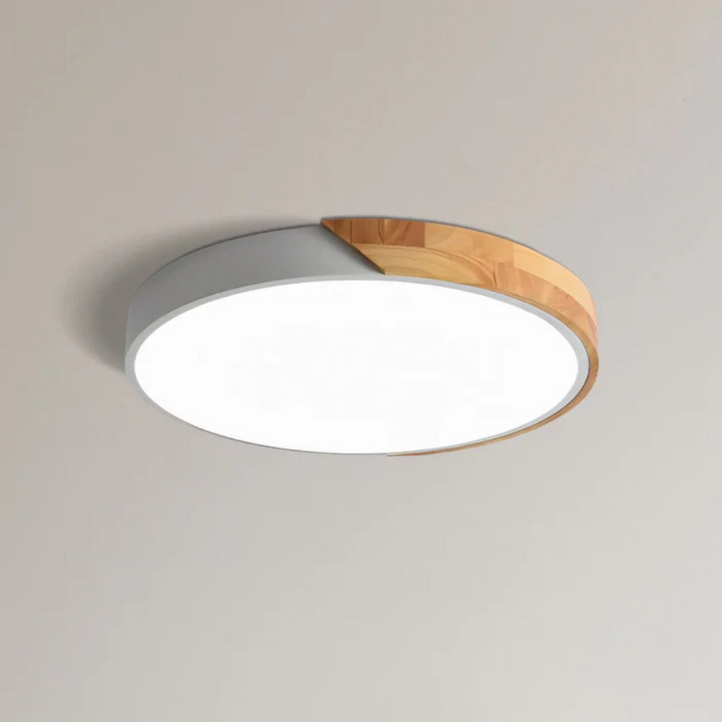 Delos - Lampada da soffitto in legno scandinavo con LED
