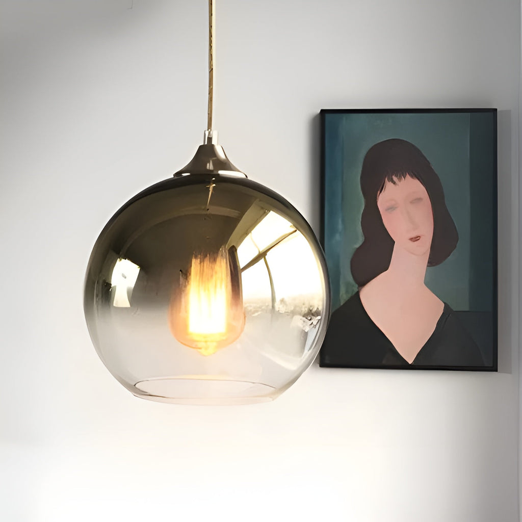 Lampada a sospensione in vetro industriale con LED – Moderna e decorativa | Ideale per cucine, sale da pranzo e bar