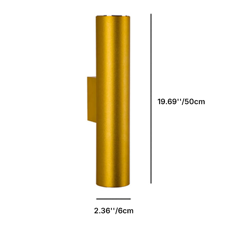 Applique da Parete Moderna Minimalista Rotonda in Alluminio con 2 Luci per Camera da Letto