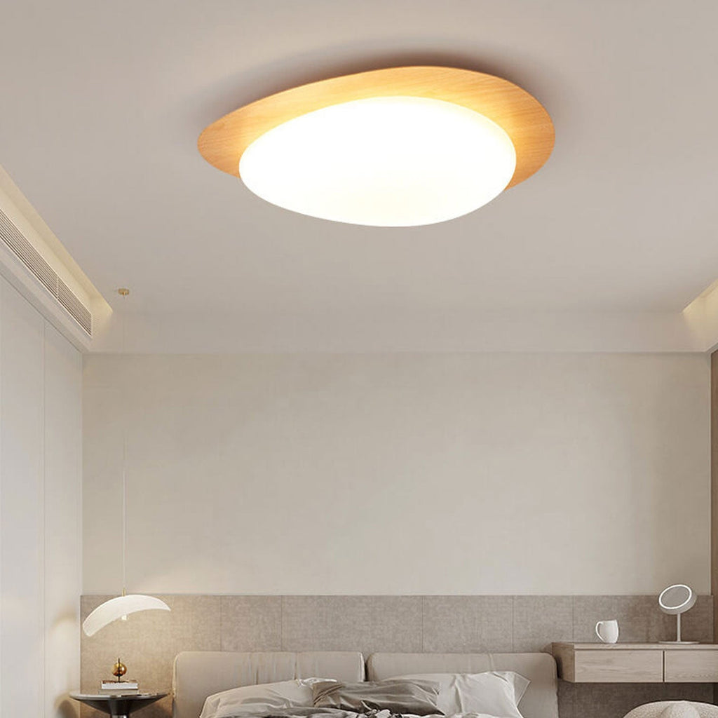 Plafoniera LED a Incasso in Legno con Venature Nordic Iron