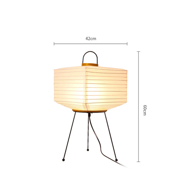 ZenGlow – Lampada da terra minimalista con elegante forma a lanterna per una luce ambientale morbida