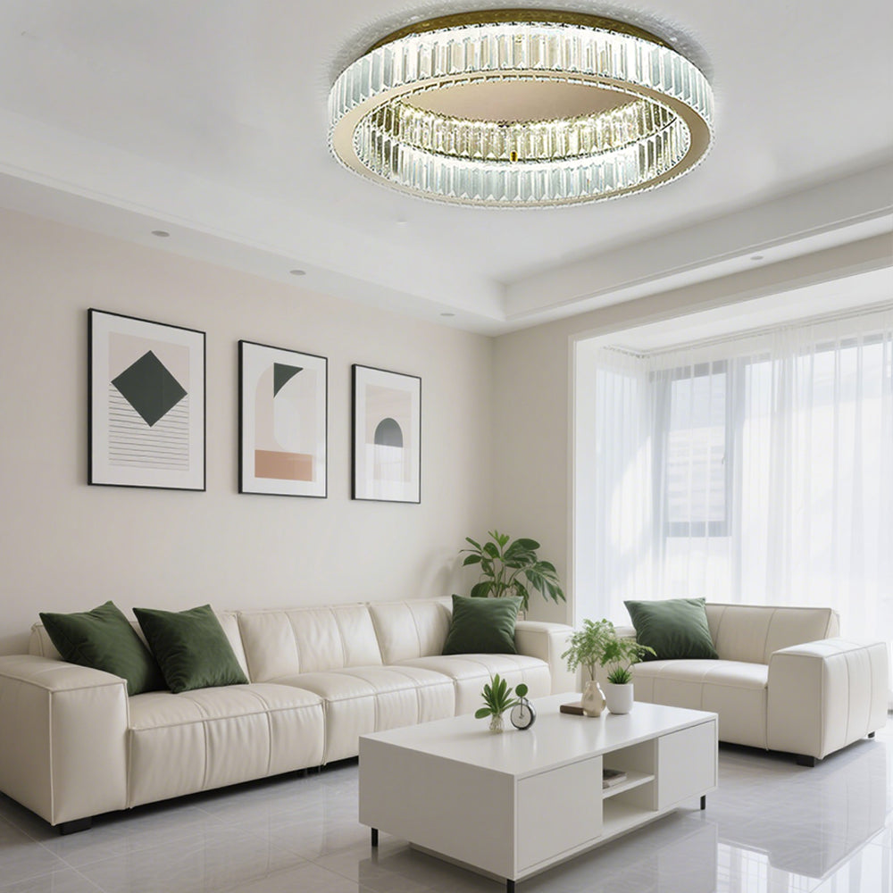 Moderna Creativa Lampada da Soffitto Rotonda in Cristallo