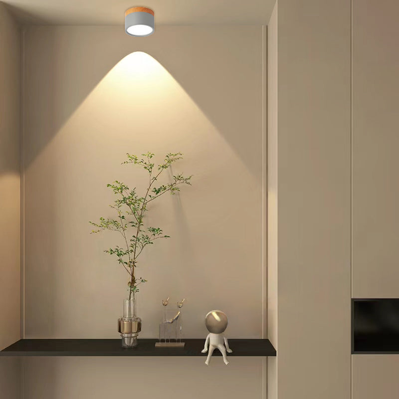 Lampada da soffitto LED cilindrica semplice nordica