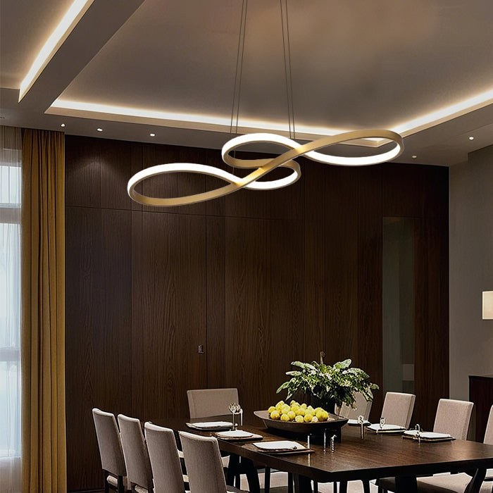 Lampada a sospensione LED con design di note musicali moderne