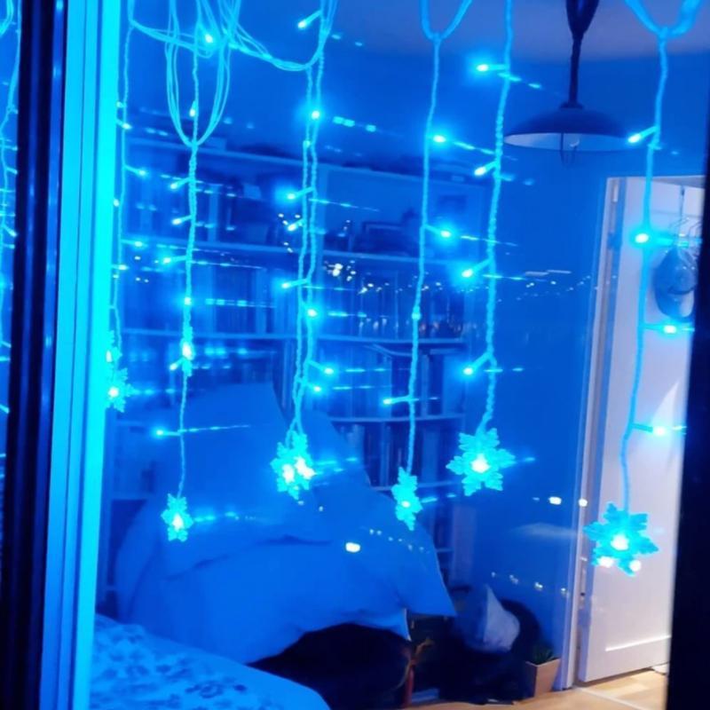 Illuminazione a LED per tende di Natale – Illuminazione decorativa e riutilizzabile per feste