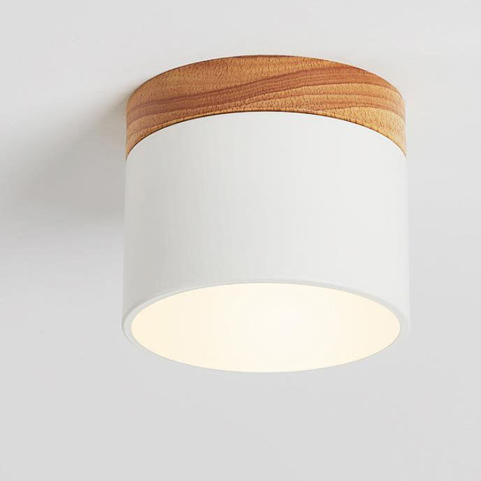 Plafoniera LED a Soffitto a Log in Colore Solido Scandinavo