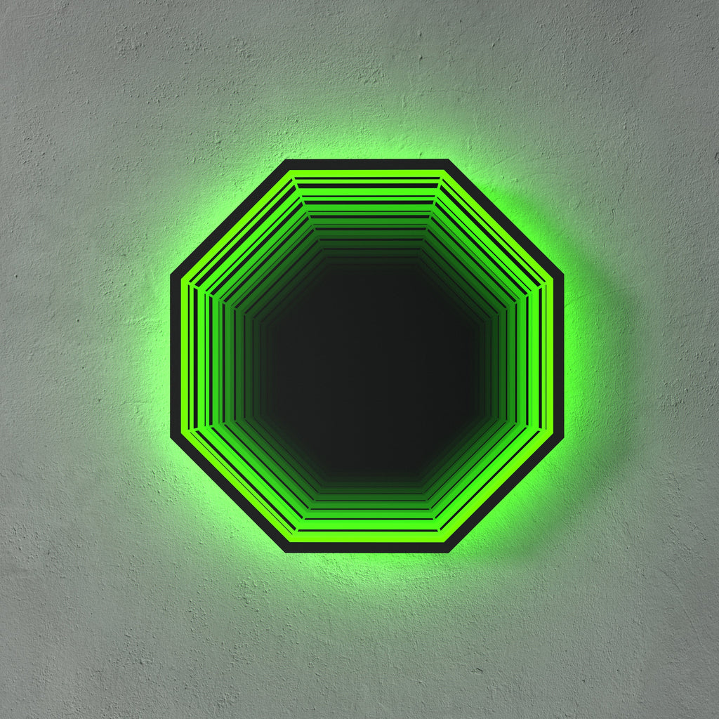 Specchio Luminoso Ottagonale 3D