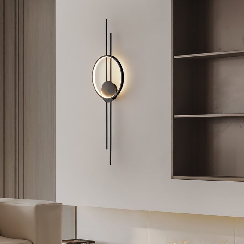 HaloLine – Lampada da parete geometrica con sfera centrale