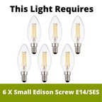 Pendente Endon Highclere in Cromo Spazzolato a 6 Luci - Paralume in Lino Naturale