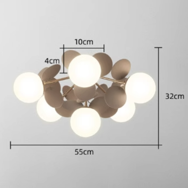 Aria Lampadario a Rami di Fiori Multicolore per Soggiorno