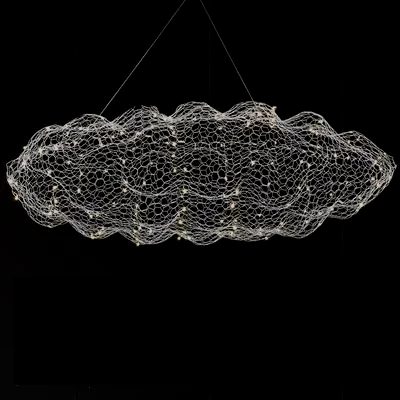 Lampada a sospensione Nuvola in Rete di Ferro Design Danese