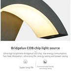 Lampada da Parete LED Impermeabile Elvon Nordic Arc, Nera