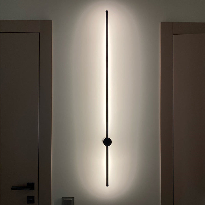 Ray Minimalista LED Applique da Interni Nero