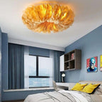 O'Moore Lampada da Soffitto Rotonda in Piuma di Cigno