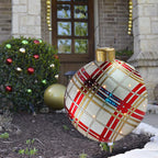 Palla di Natale Gonfiabile 60 cm – Decorazione Natalizia in PVC Resistente alle Intemperie per Esterni