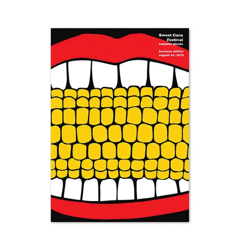 Vintage di Bernard Villemot, Herman Miller, Richard Baringer Arte da Parete