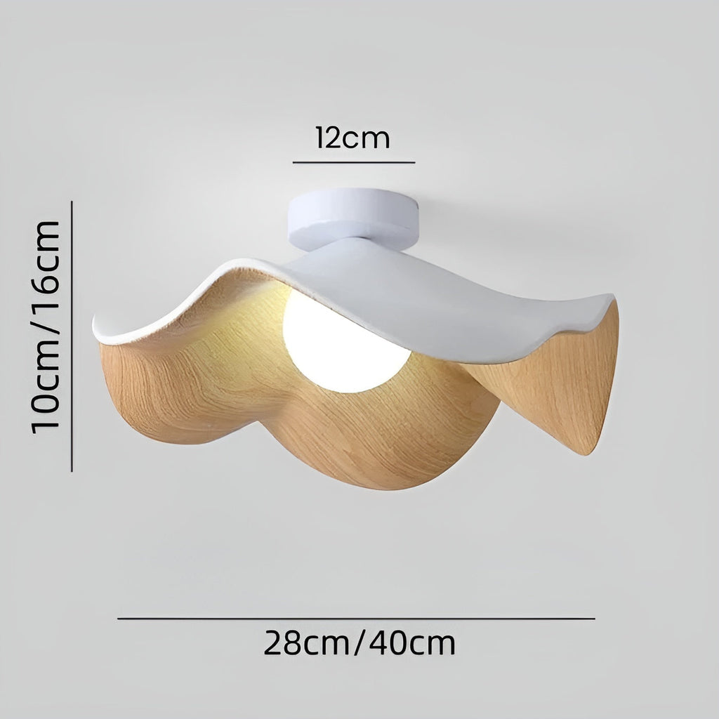 PetalBeam Light – Lampada da soffitto in legno a foglia di loto nordica