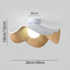 PetalBeam Light – Lampada da soffitto in legno a foglia di loto nordica
