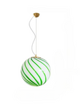 Lampada a Sospensione con Sfera di Vetro Colorata