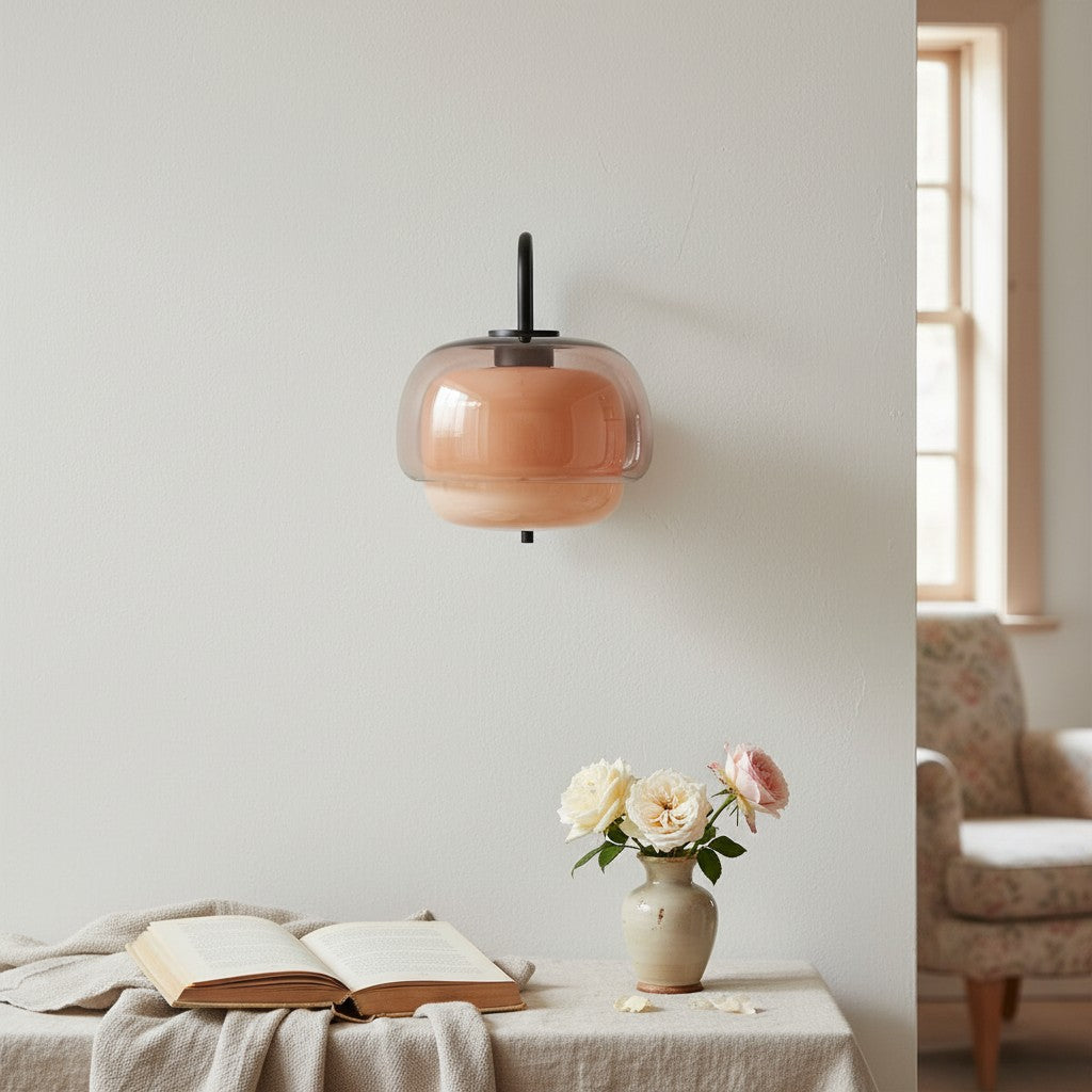 Lampada da parete in vetro vintage moderno colorato Orbit