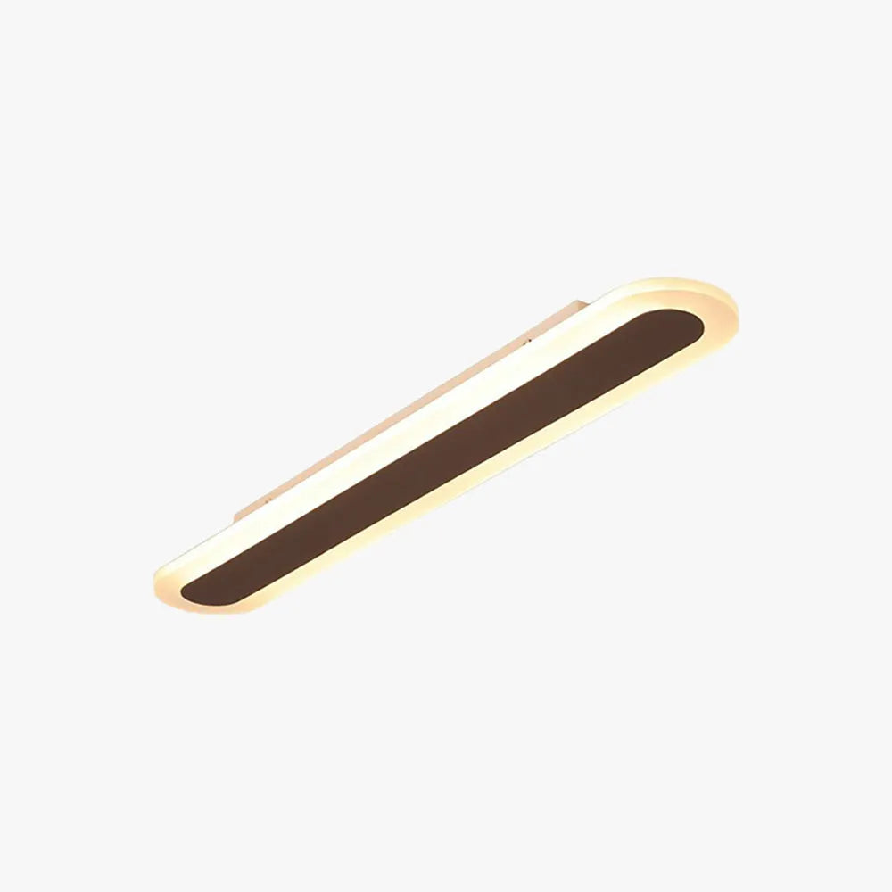 Arisha Minimalista Ovale Lineare Plafoniera, Bianco/Caffè