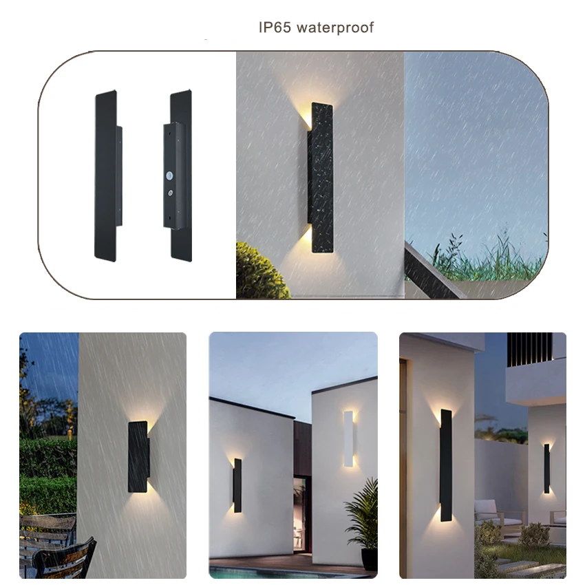 LumaShield Duo – Lampada da Parete LED Nera & Bianca