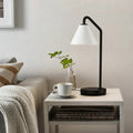 Lampada da Tavolo Cone Moderna in Vetro Latte
