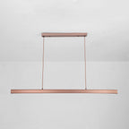 Lampada a sospensione LED in metallo lineare moderno Thala Nera/Marrone