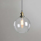 Arisha Industriale LED Lampada a Sospensione Vetro Chiaro/Ambra/Grigio Fumo