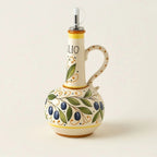 Bottiglia in Ceramica Toscana per Olio d'Oliva e Aceto