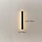 Lampada da Parete LED Solare Rettangolare Impermeabile in Alluminio e Acrilico Minimalista Moderna per Esterni