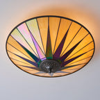 Interiors 1900 Dark Star Grande Lampada da Soffitto Tiffany Flush